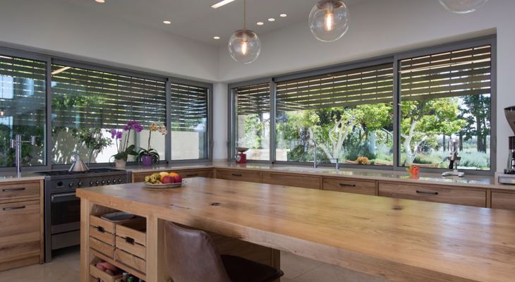 קליל בייסיק 9200 חלון הזזה בית חנניה Basic מטבח אפור אבן