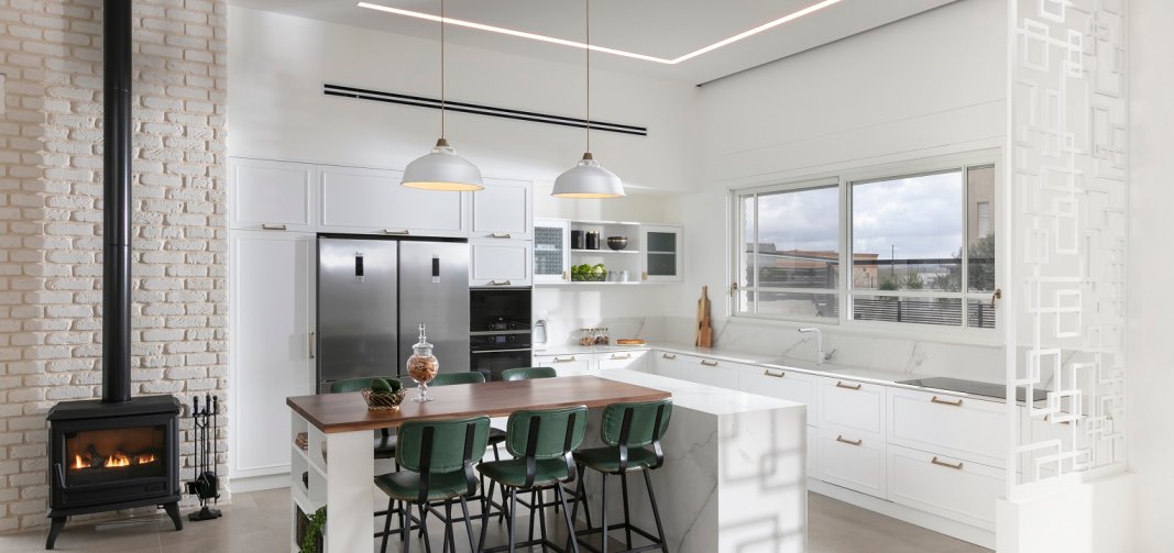 של קליל חלונות מטבח בפרופיל העיצוב הבלגי מסדרת 4300