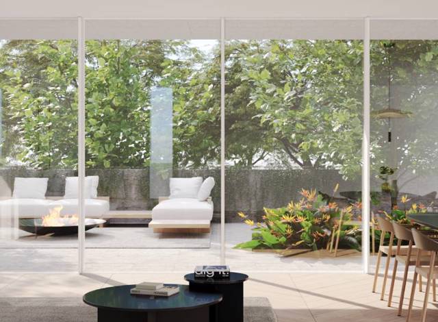 zeroline l דלת הזזה לבן מטבח