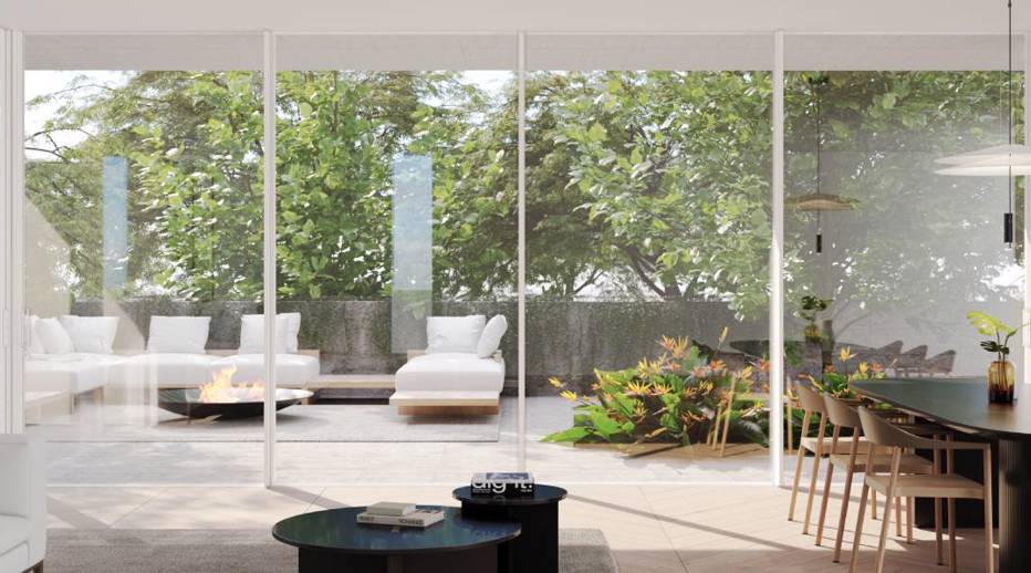 zeroline l דלת הזזה לבן מטבח