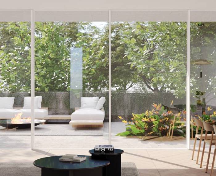 zeroline l דלת הזזה לבן מטבח