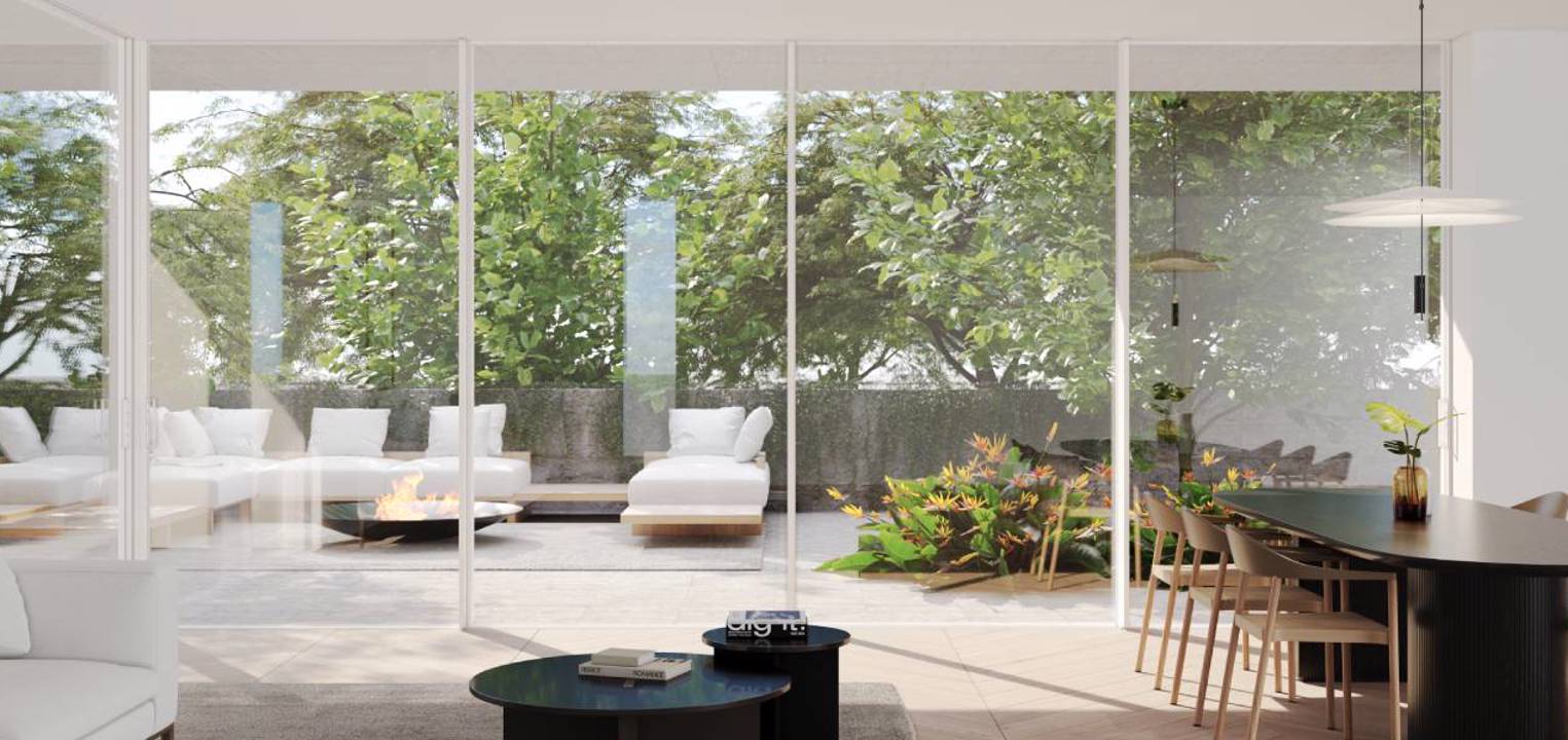 zeroline l דלת הזזה לבן מטבח