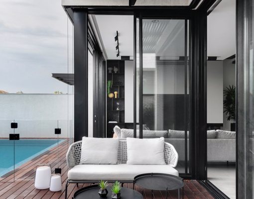 קליל Slim 9400 דלת הזזה הוד השרון יציאה לרחבה שחור