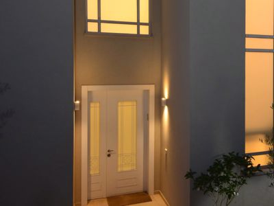 קליל בלגי 4300 דלת + קבוע ציר + חלון קבוע קיבוץ בחן  כניסה + ק.ראשונה מבט מבחוץ בלגי  לבן